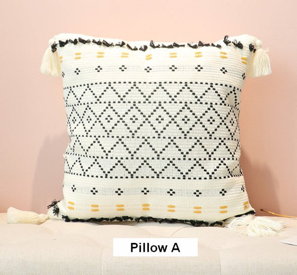 Oriental Decorative Throw Pillows for Bedroom, Square Pillows for Couch, Contemporary Modern Pillow Covers, Bohemian Decorative Sofa Pillows-ArtWorkCrafts.com