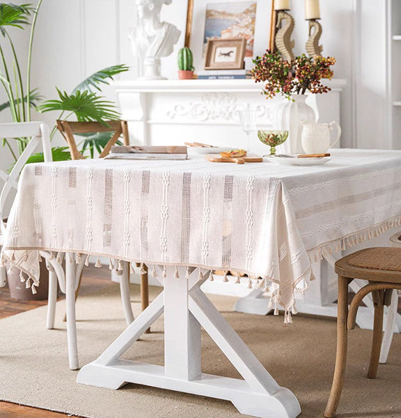 Rustic Table Covers for Kitchen, Linen Rectangular Tablecloth for Oval Table, Country Farmhouse Tablecloth, Large Rectangle Tablecloth for Dining Room Table-ArtWorkCrafts.com