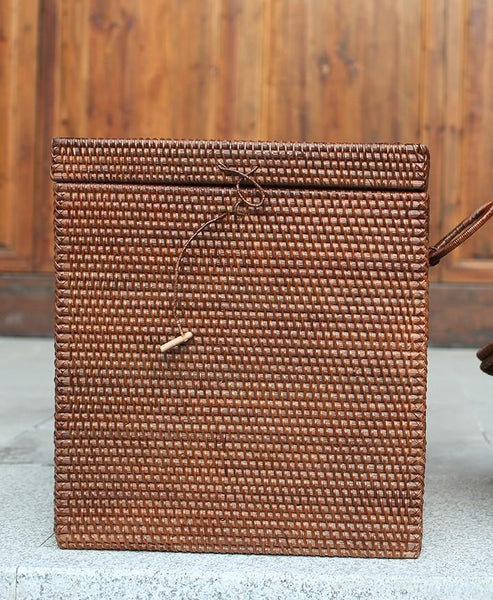 Large Storage Baskets for Bathroom, Rectangular Storage Baskets, Rattan Storage Baskets, Laundry Storage Baskets, Storage Baskets for Clothes-ArtWorkCrafts.com