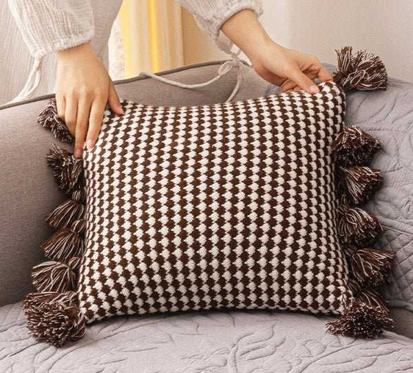 Decorative Pillow Covers, Square Modern Decorative Pillows for Couch, Modern Decorative Pillows for Bedroom, Contemporary Modern Sofa Pillows-ArtWorkCrafts.com