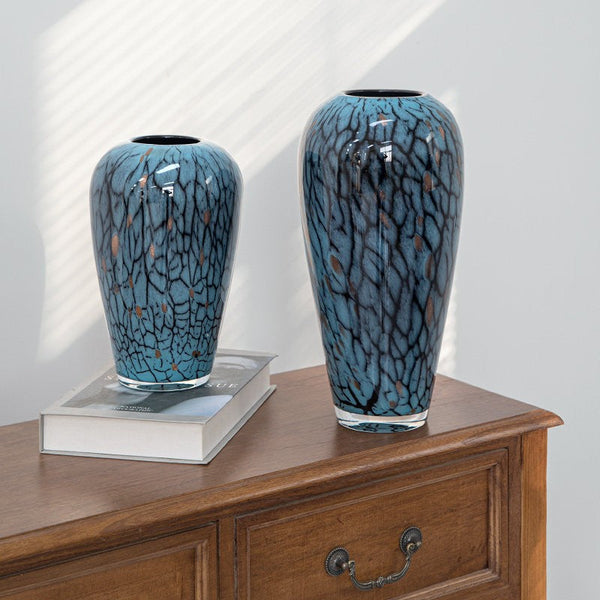 Glass Bud Vases, Bouquet Flower Vase, Colored Glaze Vase for Modern Home Decor, Handmade Liuli Vases, Centerpiece Vases on Table-ArtWorkCrafts.com