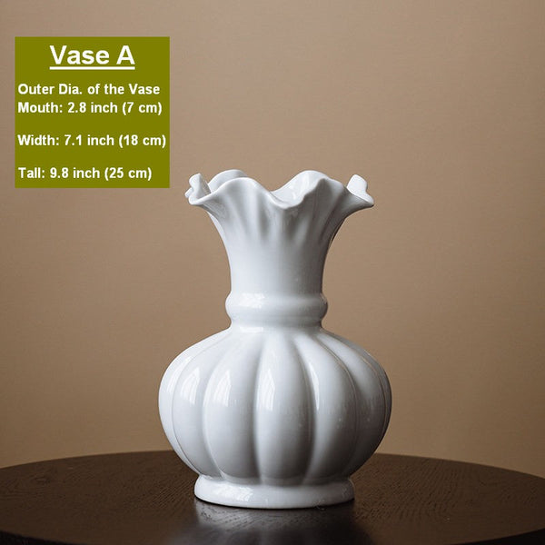 Ceramic Bud Vases, Small Flower Vases on Table, Handmade Water Holding Flower Vase, Rustic Porcelain Flower Vases-ArtWorkCrafts.com