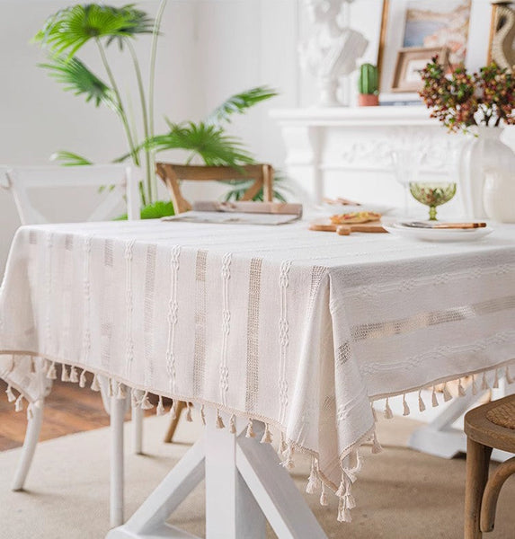 Rustic Table Covers for Kitchen, Linen Rectangular Tablecloth for Oval Table, Country Farmhouse Tablecloth, Large Rectangle Tablecloth for Dining Room Table-ArtWorkCrafts.com