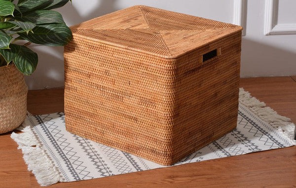 Storage Baskets for Toys, Rectangular Storage Basket for Shelves, Storage Basket with Lid, Storage Baskets for Bathroom, Storage Baskets for Clothes-ArtWorkCrafts.com