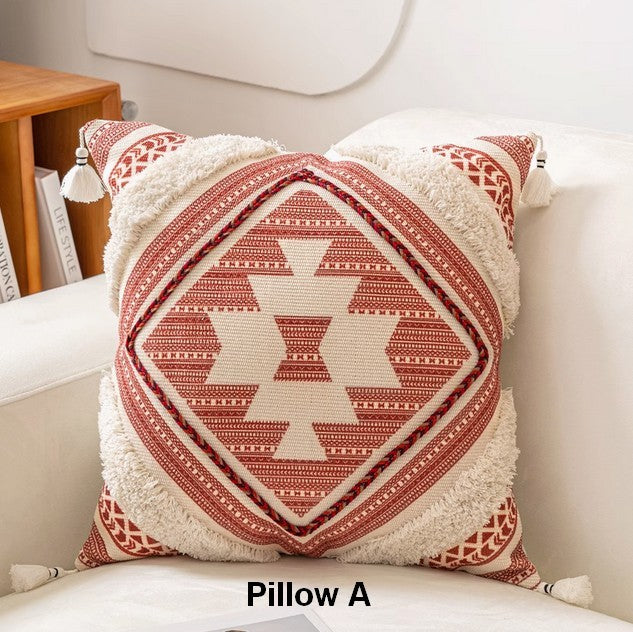 Geometric Modern Pillow Covers, Square Pillows for Couch, Oriental Decorative Throw Pillows for Living Room, Bohemian Decorative Sofa Pillows-ArtWorkCrafts.com