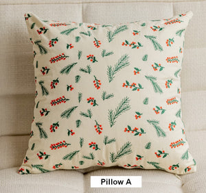Decorative Pillows for Couch, Farmhouse Decorative Pillows for Sofa, Embroider Flower Cotton Pillow Covers, Spring Flower Decorative Pillows for Bedroom-ArtWorkCrafts.com