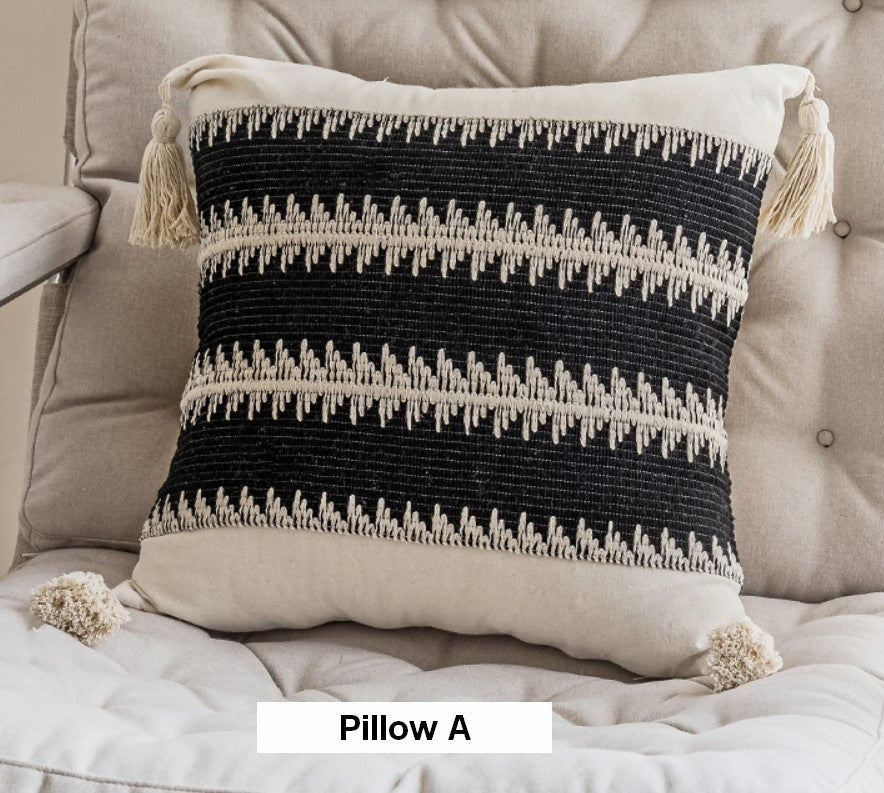 Decorative Pillow Covers, Large Modern Decorative Pillows for Bedroom, Large Square Modern Decorative Pillows for Couch, Contemporary Modern Sofa Pillows-ArtWorkCrafts.com
