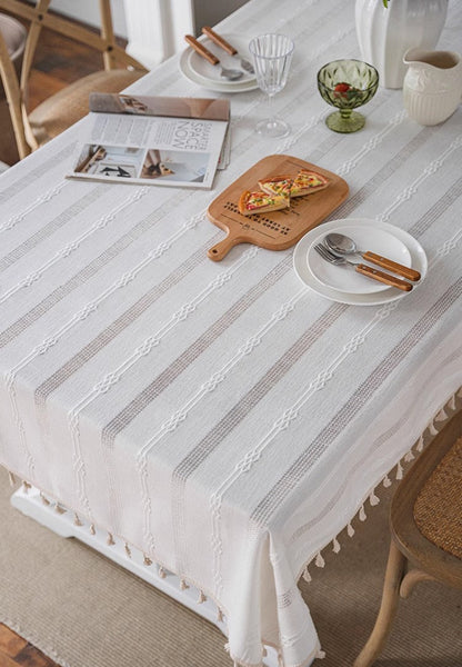 Country Farmhouse Tablecloth, Rustic Table Covers for Kitchen, Linen Rectangular Tablecloth for Oval Table, Large Rectangle Tablecloth for Dining Room Table-ArtWorkCrafts.com