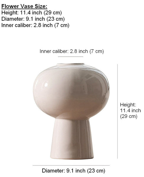 Contemporary Vases on Dining Table, Centerpiece Ceramic Bouquet Vases, Porcelain Vases for Modern Home Decor, Handmade Modern Flower Vase-ArtWorkCrafts.com