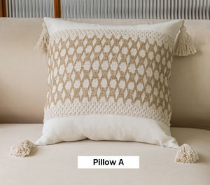Simple Decorative Throw Pillows, Large Throw Pillow for Interior Design, Large Square Modern Throw Pillows for Couch, Contemporary Modern Sofa Pillows for Bedroom-ArtWorkCrafts.com
