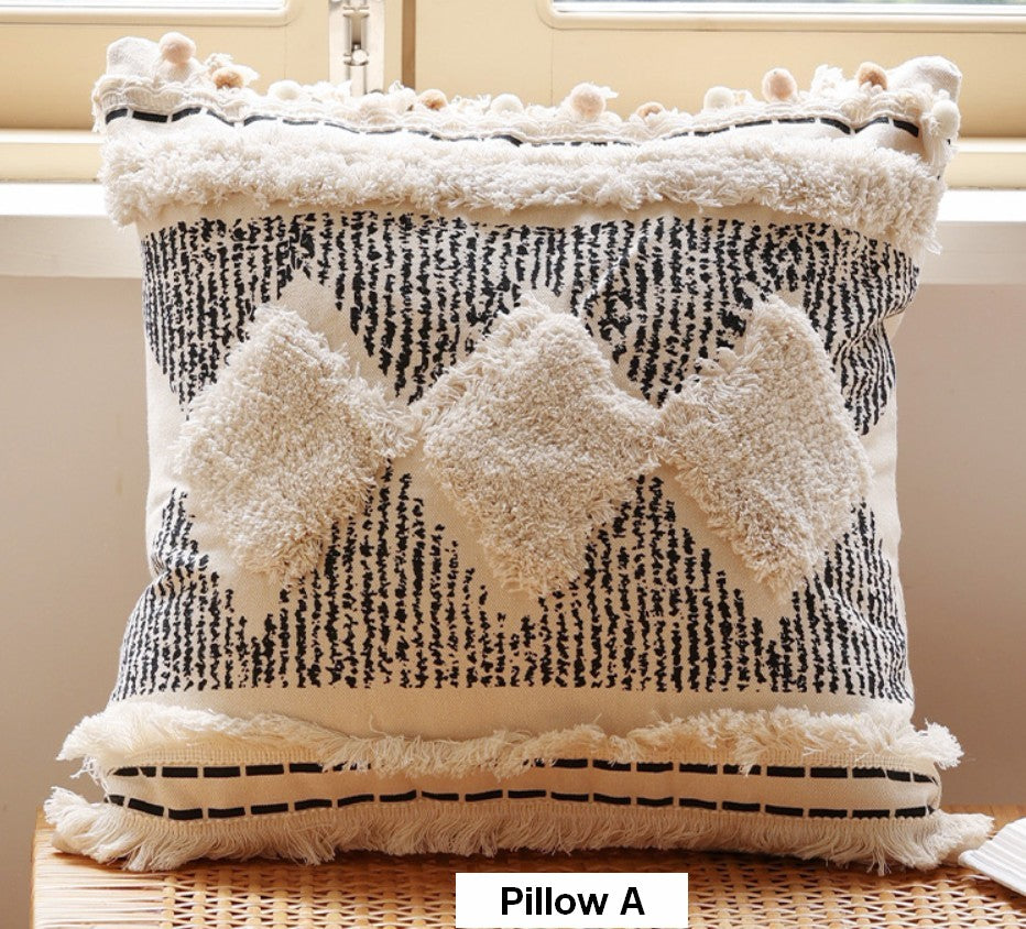 Modern Decorative Pillows for Interior Design, Decorative Pillow Covers, Square Modern Throw Pillows for Couch, Contemporary Modern Sofa Pillows-ArtWorkCrafts.com