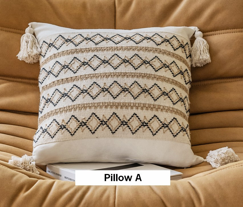 Modern Square Decorative Pillows for Couch, Large Modern Decorative Pillows for Bedroom, Contemporary Modern Sofa Pillows, Decorative Pillow Covers-ArtWorkCrafts.com