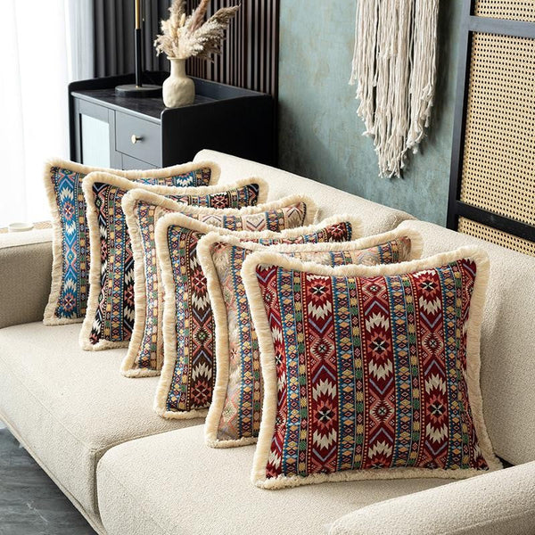 Large Bohemian Decorative Sofa Pillows for Living Room, Modern Geometric Pillows, Decorative Throw Pillows for Bedroom, Oriental Throw Pillow for Couch-ArtWorkCrafts.com