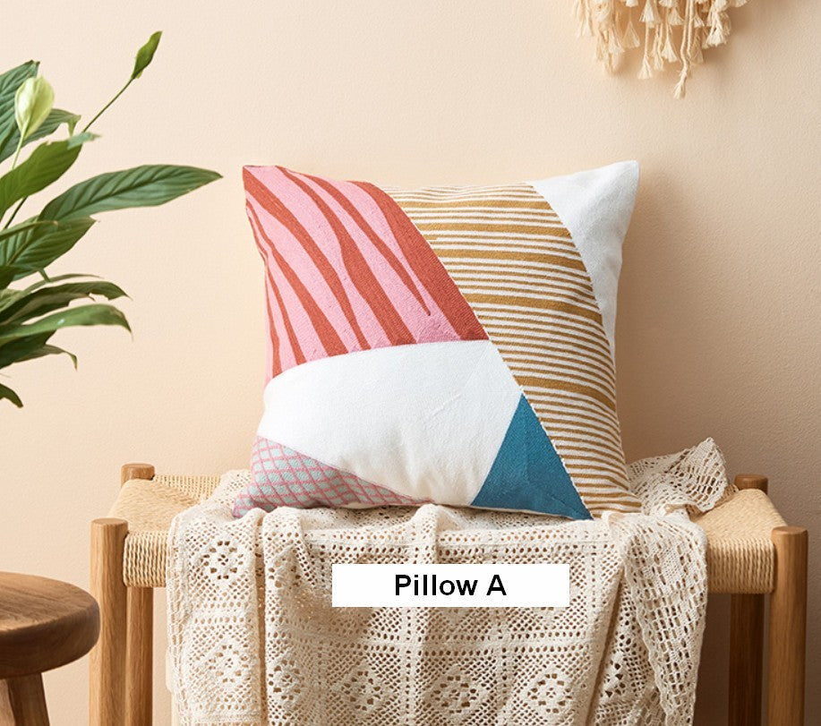 Large Modern Sofa Cushion, Decorative Pillow Covers, Modern Pillows for Couch, Abstract Decorative Throw Pillows for Living Room-ArtWorkCrafts.com