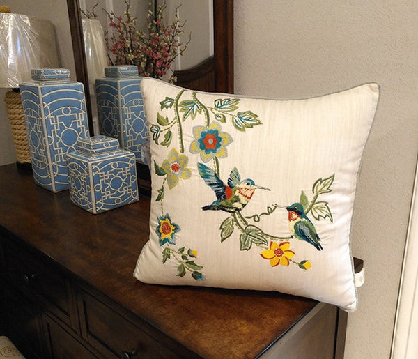 Living Room Throw Pillows, Decorative Sofa Pillows, Bird Throw Pillows, Pillows for Farmhouse, Bedroom Throw Pillows, Rustic Pillows for Couch-ArtWorkCrafts.com