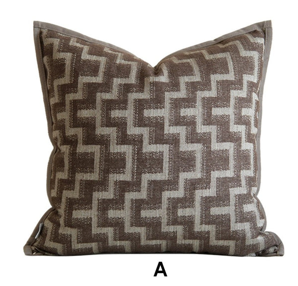 Geometric Modern Sofa Pillows, Contemporary Throw Pillows, Modern Pillows for Bedroom, Modern Sofa Pillows, Mid Century Decorative Pillows for Couch-ArtWorkCrafts.com