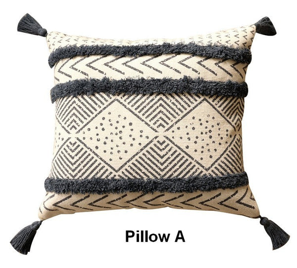 Oriental Square Pillows for Couch, Decorative Throw Pillows for Dining Room, Decorative Sofa Pillow Covers, Bohemian Geometric Modern Pillows-ArtWorkCrafts.com