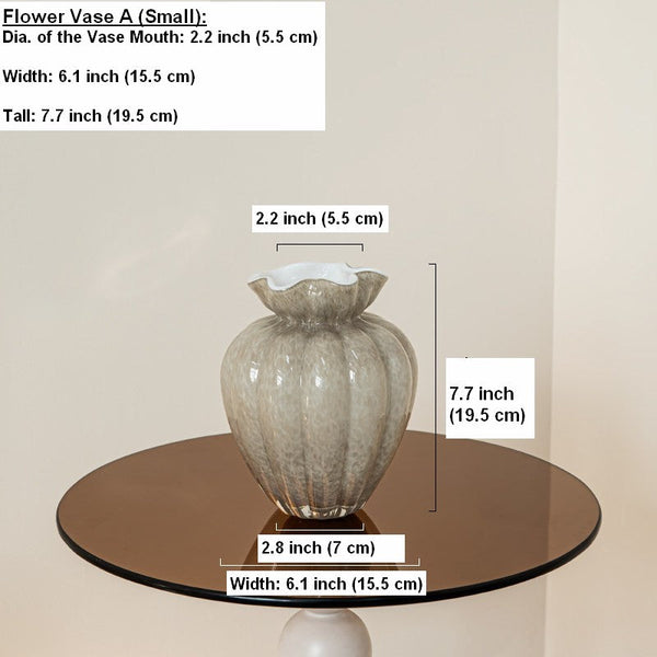 Handmade Liuli Vases, Color Glaze Vase, Contemporary Vases for Modern Home Decor, Glass Bud Vases, Centerpiece Vases on Table-ArtWorkCrafts.com