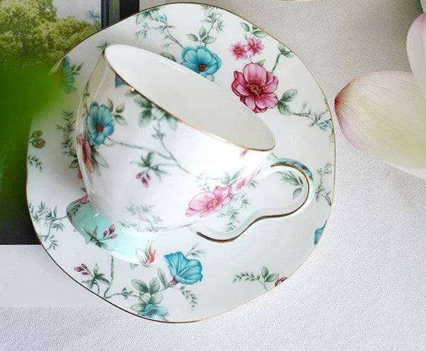 Vintage Tea Cup Set, British Tea Cup with Saucer, Coffee Cup in Gift Box, Porcelain Tea cups, Elegant Coffee Cup, Porcelain Coffee Cups, Afternoon Tea Cup with Saucer Set-ArtWorkCrafts.com