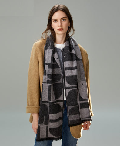 Soft Cashmere Scarf for Women, Casual Scarf for Women, Modern Wool Scarf for Women, Fashion Designer Scarf, Cold Weather Scarf, Winter Scarf-ArtWorkCrafts.com