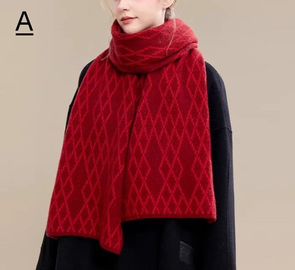 Winter Wool Scarf, Soft Cashmere Scarf for Women, Elegant Wool Scarves, Warm Winter Scarf, Cold Weather Scarf, Fashion Scarf, Christmas Gifts for Her, Holiday Scarf-ArtWorkCrafts.com