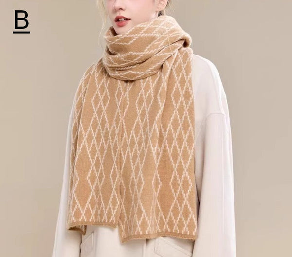 Winter Wool Scarf, Soft Cashmere Scarf for Women, Elegant Wool Scarves, Warm Winter Scarf, Cold Weather Scarf, Fashion Scarf, Christmas Gifts for Her, Holiday Scarf-ArtWorkCrafts.com