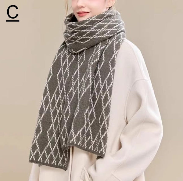 Elegant Wool Scarves, Warm Winter Scarf, Cold Weather Scarf, Fashion Scarf, Christmas Gifts for Her, Holiday Scarf, Winter Wool Scarf, Soft Cashmere Scarf for Women-ArtWorkCrafts.com