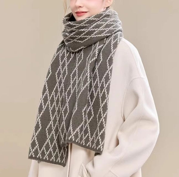 Elegant Wool Scarves, Warm Winter Scarf, Cold Weather Scarf, Fashion Scarf, Christmas Gifts for Her, Holiday Scarf, Winter Wool Scarf, Soft Cashmere Scarf for Women-ArtWorkCrafts.com