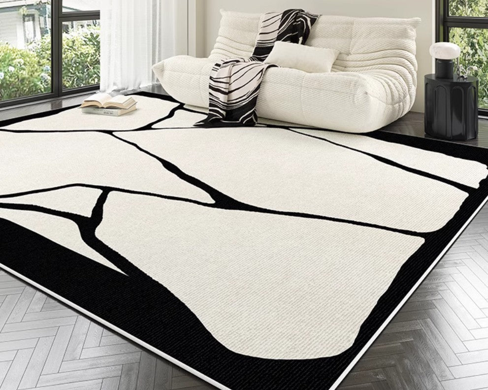 Contemporary Modern Rugs for Bedroom, Large Modern Rugs for Living Room, Extra Large Geometric Modern Rugs for Dining Room-ArtWorkCrafts.com
