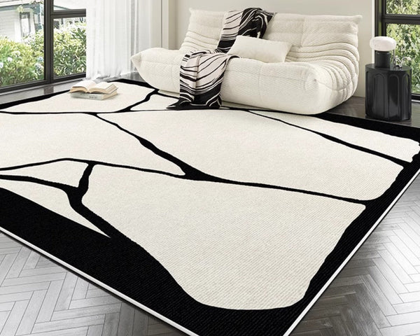 Contemporary Modern Rugs for Bedroom, Large Modern Rugs for Living Room, Extra Large Geometric Modern Rugs for Dining Room-ArtWorkCrafts.com