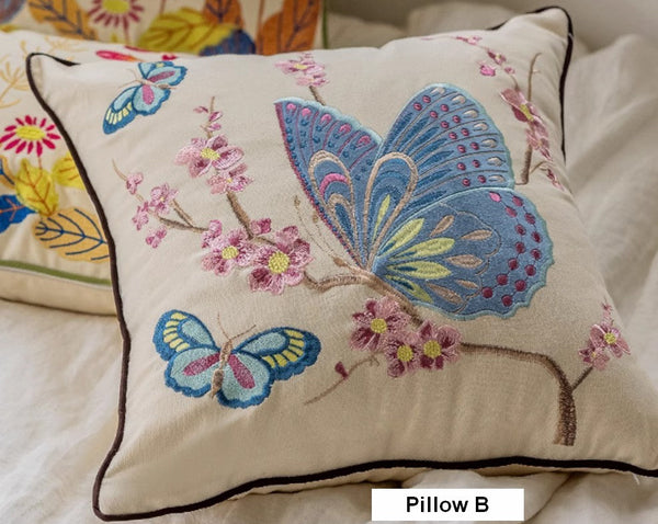 Decorative Throw Pillows for Living Room, Decorative Sofa Pillows, Butterfly Dragonfly Cotton and linen Pillow Cover, Modern Decorative Pillows for Couch-ArtWorkCrafts.com
