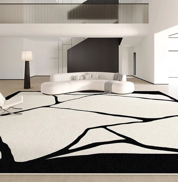 Contemporary Modern Rugs for Bedroom, Large Modern Rugs for Living Room, Extra Large Geometric Modern Rugs for Dining Room-ArtWorkCrafts.com