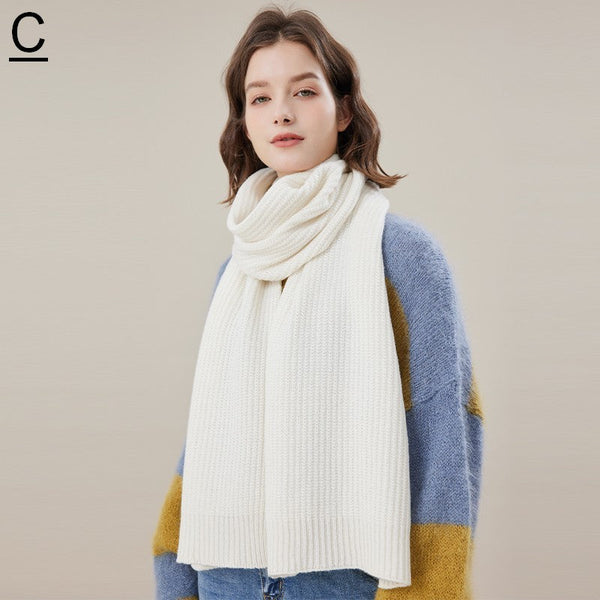 Warm Winter Scarf, Soft Cashmere Scarf for Women, Casual Scarf for Women, Cold Weather Scarf, Fashion Designer Scarf, Green White Grey Wool Scarf for Women-ArtWorkCrafts.com