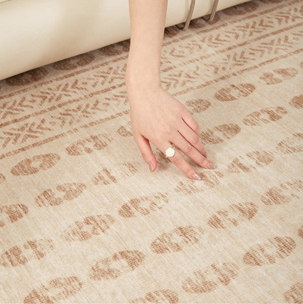 Mid Century Modern Rugs Next to Bed, Contemporary Rugs for Bedroom, Abstract Modern Carpets for Living Room, Modern Rugs for Dining Room-ArtWorkCrafts.com