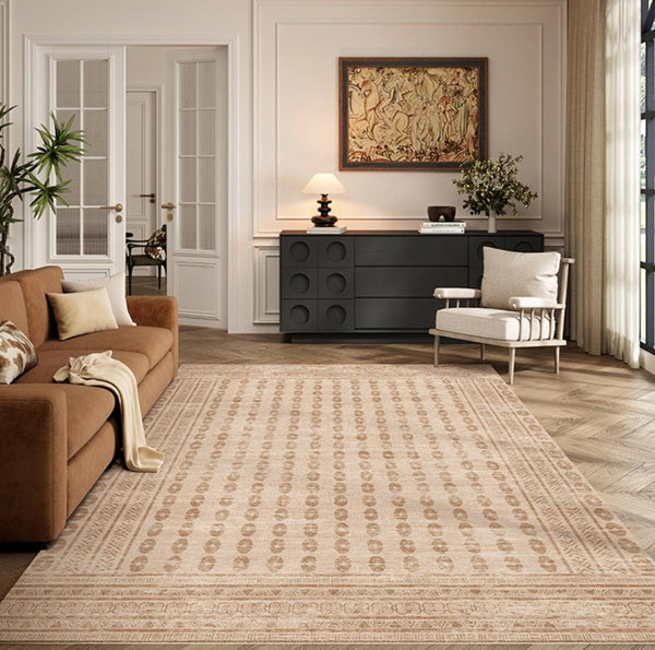 Mid Century Modern Rugs Next to Bed, Contemporary Rugs for Bedroom, Abstract Modern Carpets for Living Room, Modern Rugs for Dining Room-ArtWorkCrafts.com