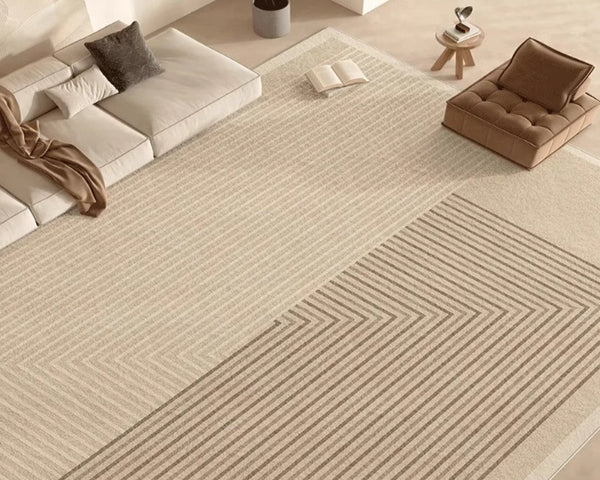 Geometric Contemporary Rugs for Dining Room, Oversized Modern Rug for Living Room, Bedroom Floor Rugs, Extra Large Modern Rugs for Living Room-ArtWorkCrafts.com