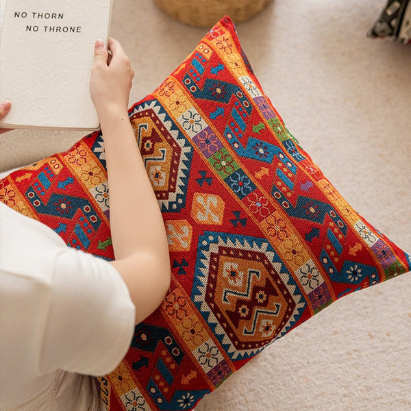 Extra Large Decorative Throw Pillows, Modern Sofa Pillows for Bedroom, Bohemian Decorative Sofa Pillows, Geometric Pattern Chenille Throw Pillow for Couch-ArtWorkCrafts.com