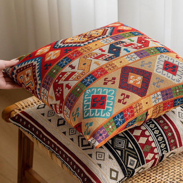 Extra Large Decorative Throw Pillows, Modern Sofa Pillows for Bedroom, Geometric Pattern Chenille Throw Pillow for Couch, Bohemian Decorative Sofa Pillows-ArtWorkCrafts.com