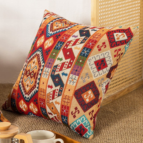 Extra Large Decorative Throw Pillows, Modern Sofa Pillows for Bedroom, Geometric Pattern Chenille Throw Pillow for Couch, Bohemian Decorative Sofa Pillows-ArtWorkCrafts.com