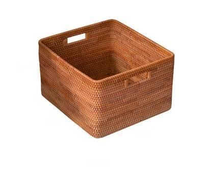 Storage Basket for Shelves, Woven Storage Basket for Toys, Rattan Storage Basket for Clothes, Large Rectangular Storage Basket, Storage Baskets for Bedroom-ArtWorkCrafts.com