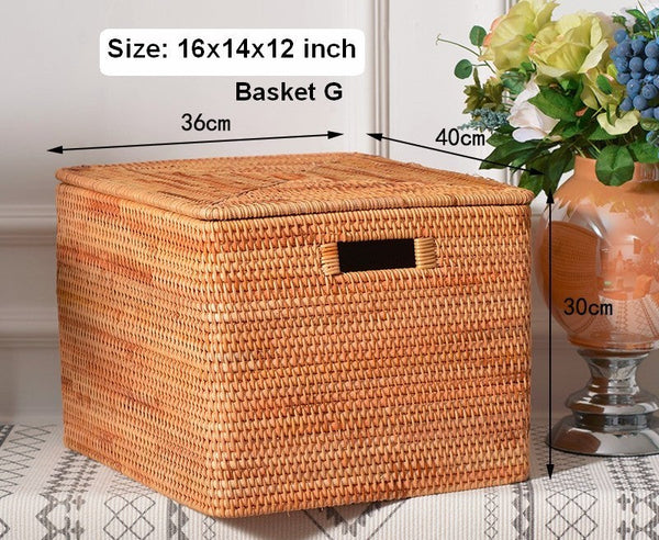 Storage Baskets for Bedroom, Extra Large Storage Basket for Clothes, Rectangular Storage Baskets, Storage Basket for Shelves-ArtWorkCrafts.com