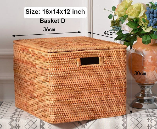 Storage Baskets for Toys, Rectangular Storage Basket for Shelves, Storage Basket with Lid, Storage Baskets for Bathroom, Storage Baskets for Clothes-ArtWorkCrafts.com