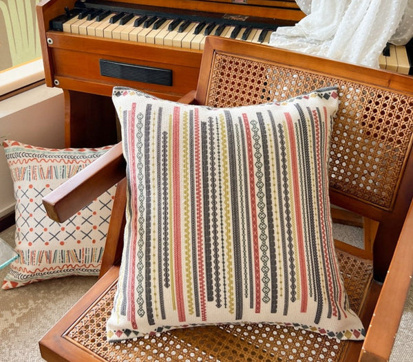 Decorative Throw Pillows for Dining Room, Bohemian Decorative Sofa Pillows, Geometric Modern Pillow Covers, Oriental Square Pillows for Couch-ArtWorkCrafts.com