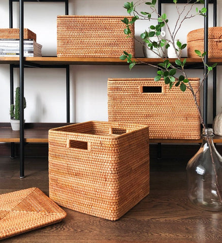 Storage Baskets for Bedroom, Extra Large Storage Basket for Clothes, Rectangular Storage Baskets, Storage Basket for Shelves-ArtWorkCrafts.com