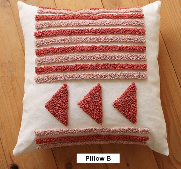 Modern Decorative Pillows for Interior Design, Simple Decorative Pillow Covers, Square Modern Throw Pillows for Couch, Contemporary Modern Sofa Pillows-ArtWorkCrafts.com
