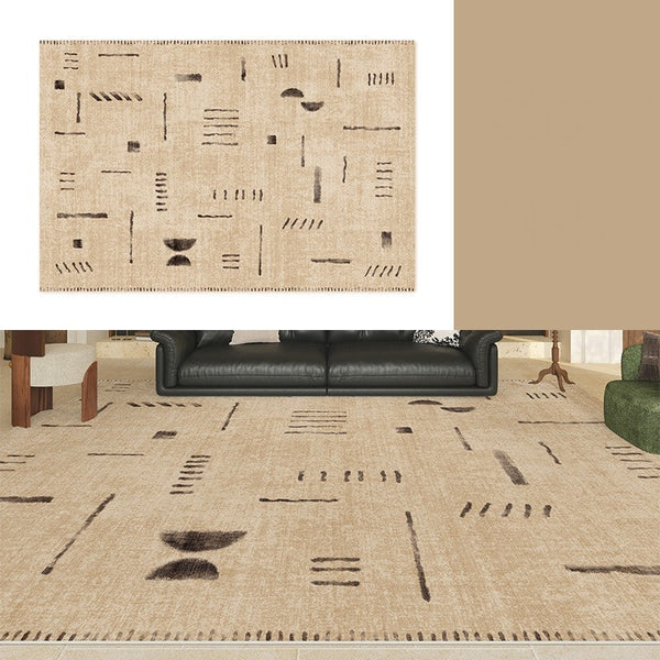 Modern Rugs under Dining Room Table, Contemporary Abstract Rugs Next to Bed, Geometric Modern Carpets for Office, Large Modern Rugs for Living Room-ArtWorkCrafts.com