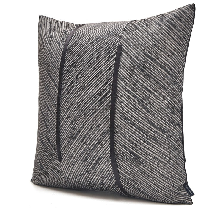 Large Simple Modern Pillows, Modern Throw Pillows for Living Room, Decorative Modern Sofa Pillows, Black Gray Modern Throw Pillows for Couch-ArtWorkCrafts.com