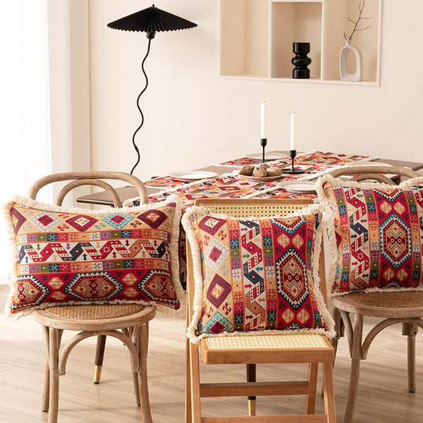 Oriental Throw Pillow for Couch, Bohemian Decorative Sofa Pillows for Bedroom, Geometric Decorative Throw Pillows for Living Room-ArtWorkCrafts.com