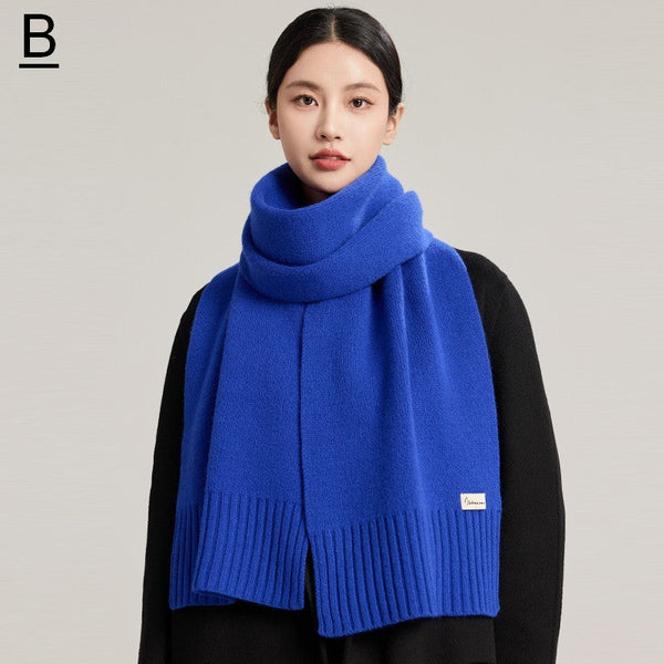 Soft Cashmere Scarf for Women, Casual Scarf for Women, Cold Weather Scarf, Fashion Designer Scarf, Black Winter Scarf, Modern Wool Scarf for Women-ArtWorkCrafts.com