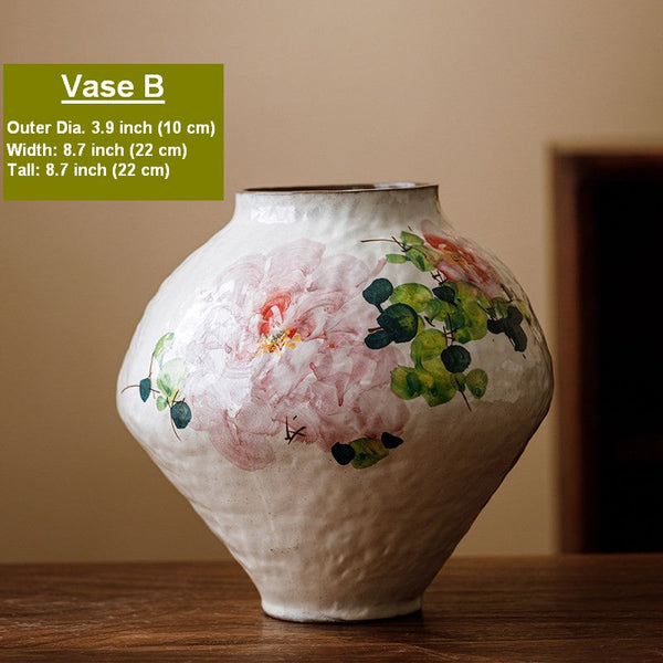 Modern Porcelain Flower Vases, Flower Vases on Table, Handmade Water Holding Flower Vases, Centerpiece on Dining Table, Ceramic Bouquet Vases-ArtWorkCrafts.com